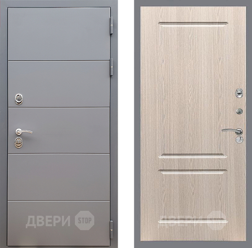 Входная металлическая Дверь Стоп АРТ ГРАФИТ ФЛ-117 Беленый дуб в Жуковский