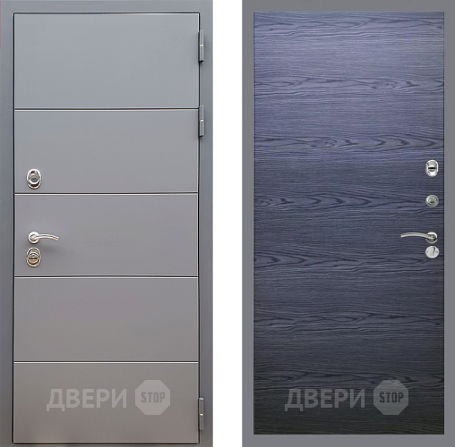 Дверь Стоп АРТ ГРАФИТ Гладкая Дуб тангенальный черный в Жуковский