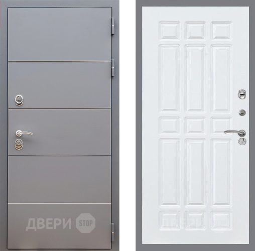 Входная металлическая Дверь Стоп АРТ ГРАФИТ ФЛ-33 Силк Сноу в Жуковский