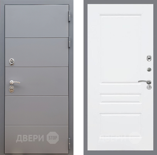 Входная металлическая Дверь Стоп АРТ ГРАФИТ ФЛ-243 Силк Сноу в Жуковский