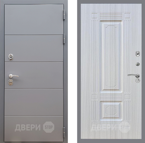 Входная металлическая Дверь Стоп АРТ ГРАФИТ ФЛ-2 Сандал белый в Жуковский