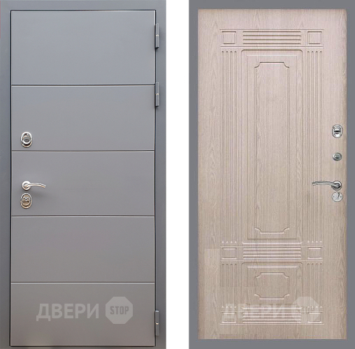 Входная металлическая Дверь Стоп АРТ ГРАФИТ ФЛ-2 Беленый дуб в Жуковский
