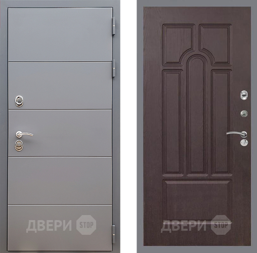 Входная металлическая Дверь Стоп АРТ ГРАФИТ ФЛ-58 Венге в Жуковский