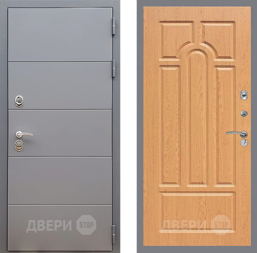 Входная металлическая Дверь Стоп АРТ ГРАФИТ ФЛ-58 Дуб в Жуковский