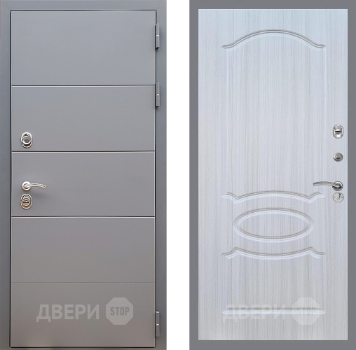 Входная металлическая Дверь Стоп АРТ ГРАФИТ ФЛ-128 Сандал белый в Жуковский