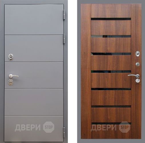 Входная металлическая Дверь Стоп АРТ ГРАФИТ СБ-14 Орех бренди в Жуковский