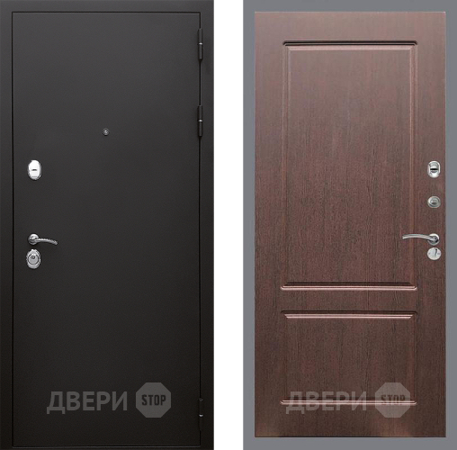 Входная металлическая Дверь Стоп КЛАССИК Шагрень ФЛ-117 Орех премиум в Жуковский