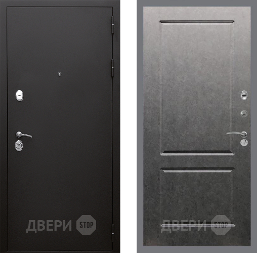 Входная металлическая Дверь Стоп КЛАССИК Шагрень ФЛ-117 Штукатурка графит в Жуковский