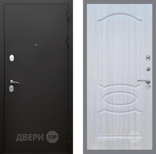 Входная металлическая Дверь Стоп КЛАССИК Шагрень ФЛ-128 Сандал белый в Жуковский