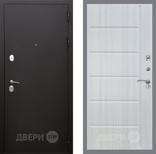 Входная металлическая Дверь Стоп КЛАССИК Шагрень ФЛ-102 Сандал белый в Жуковский