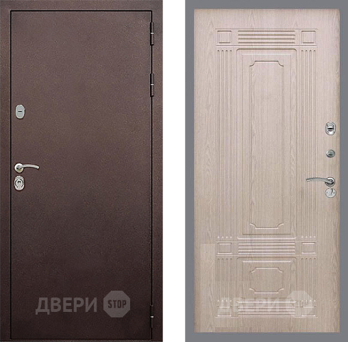Дверь Стоп КЛАССИК Медь ФЛ-2 Беленый дуб в Жуковский