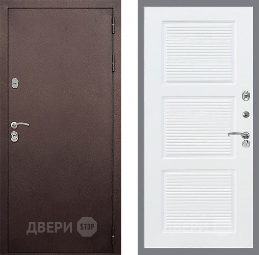 Входная металлическая Дверь Стоп КЛАССИК Медь ФЛ-1 Силк Сноу в Жуковский