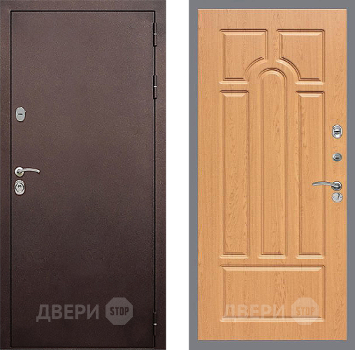 Входная металлическая Дверь Стоп КЛАССИК Медь ФЛ-58 Дуб в Жуковский