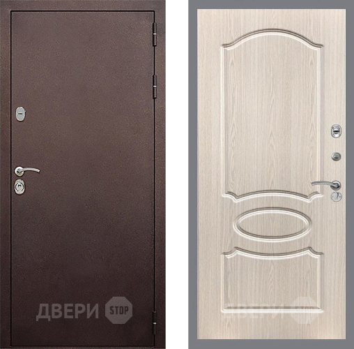 Дверь Стоп КЛАССИК Медь ФЛ-128 Беленый дуб в Жуковский