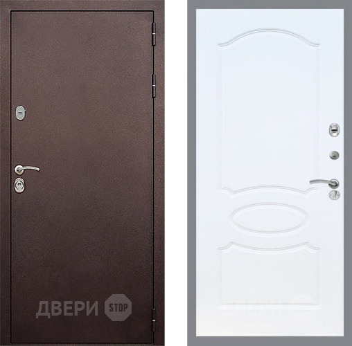 Дверь Стоп КЛАССИК Медь ФЛ-128 Белый ясень в Жуковский