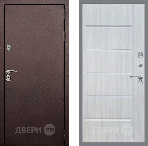 Входная металлическая Дверь Стоп КЛАССИК Медь ФЛ-102 Сандал белый в Жуковский