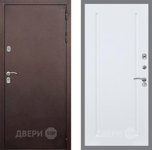 Входная металлическая Дверь Стоп КЛАССИК Медь ФЛ-68 Силк Сноу в Жуковский