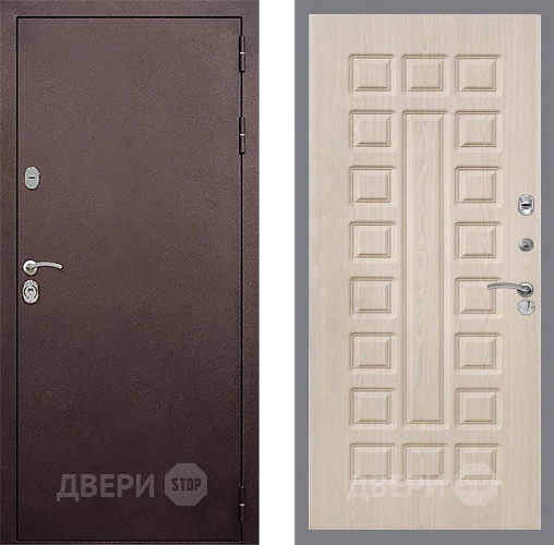 Входная металлическая Дверь Стоп КЛАССИК Медь ФЛ-183 Беленый дуб в Жуковский