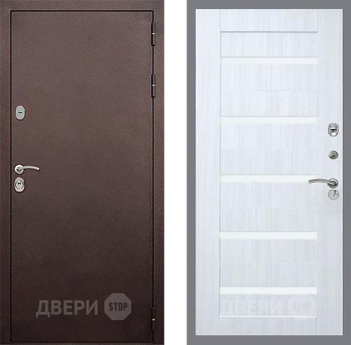 Входная металлическая Дверь Стоп КЛАССИК Медь СБ-14 Сандал белый в Жуковский
