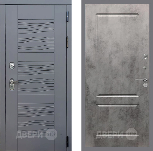 Входная металлическая Дверь Стоп СКАНДИ ФЛ-117 Бетон темный в Жуковский