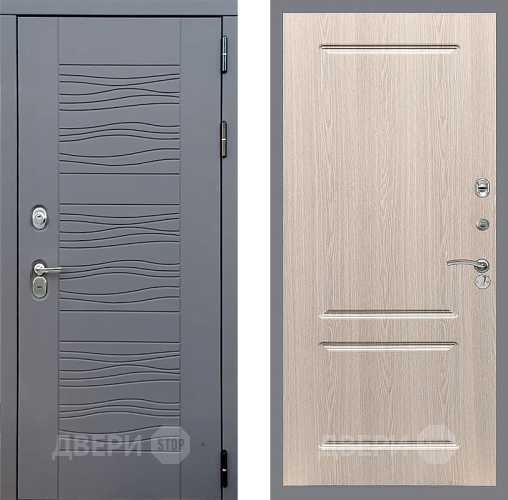 Входная металлическая Дверь Стоп СКАНДИ ФЛ-117 Беленый дуб в Жуковский