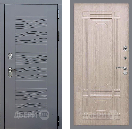 Входная металлическая Дверь Стоп СКАНДИ ФЛ-2 Беленый дуб в Жуковский