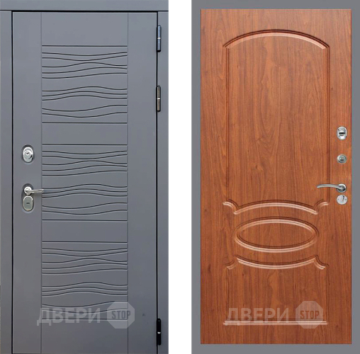 Входная металлическая Дверь Стоп СКАНДИ ФЛ-128 Береза мореная в Жуковский