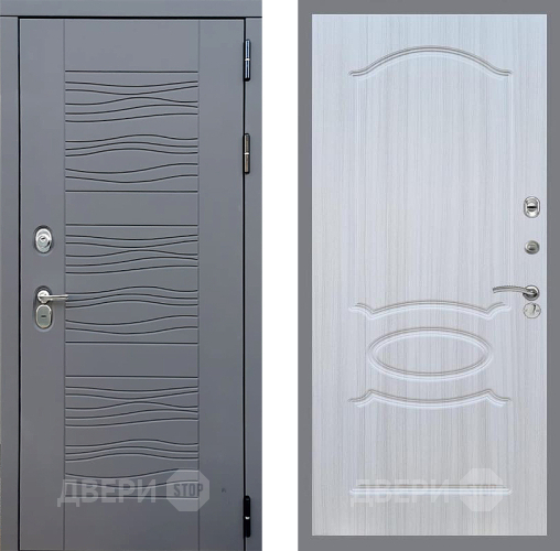 Входная металлическая Дверь Стоп СКАНДИ ФЛ-128 Сандал белый в Жуковский