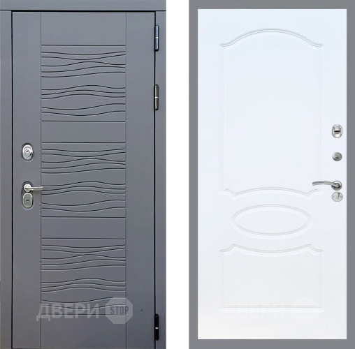 Входная металлическая Дверь Стоп СКАНДИ ФЛ-128 Белый ясень в Жуковский