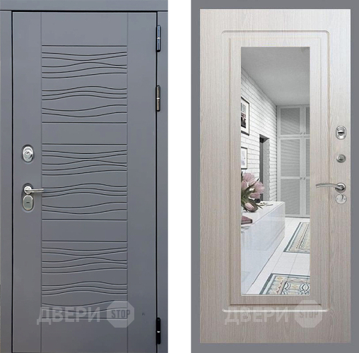 Дверь Стоп СКАНДИ Зеркало ФЛ-120 Беленый дуб в Жуковский
