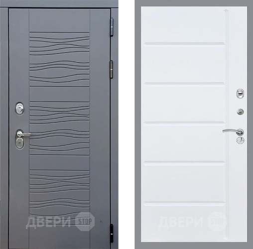 Входная металлическая Дверь Стоп СКАНДИ ФЛ-102 Белый ясень в Жуковский