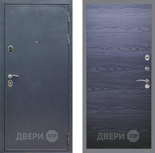 Входная металлическая Дверь Стоп СИЛЬВЕР Гладкая Дуб тангенальный черный в Жуковский