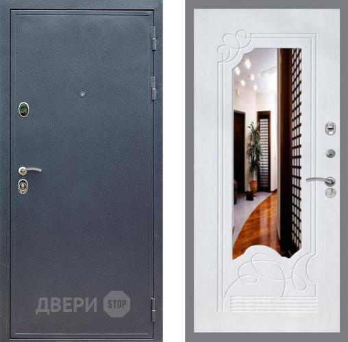 Входная металлическая Дверь Стоп СИЛЬВЕР ЗкркалоФЛ-147 Ясень белый в Жуковский