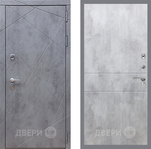 Входная металлическая Дверь Стоп Лучи ФЛ-290 Бетон светлый в Жуковский