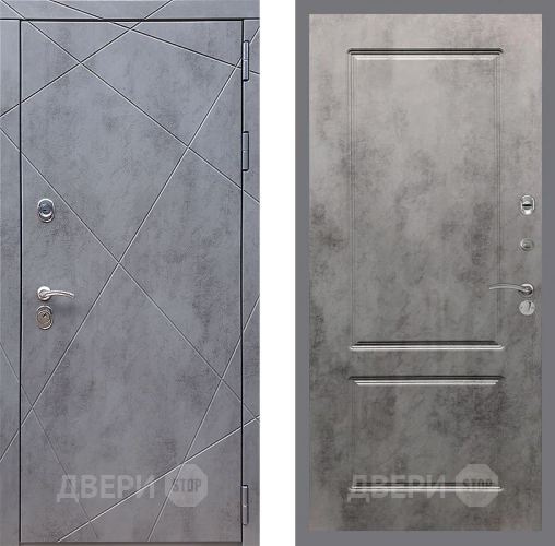 Входная металлическая Дверь Стоп Лучи ФЛ-117 Бетон темный в Жуковский