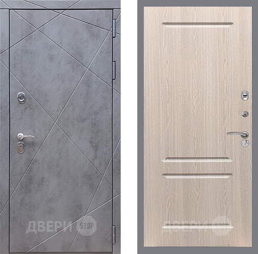 Входная металлическая Дверь Стоп Лучи ФЛ-117 Беленый дуб в Жуковский