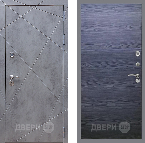 Входная металлическая Дверь Стоп Лучи Гладкая Дуб тангенальный черный в Жуковский