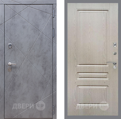 Входная металлическая Дверь Стоп Лучи ФЛ-243 Беленый дуб в Жуковский