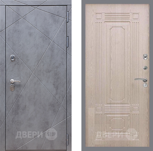 Входная металлическая Дверь Стоп Лучи ФЛ-2 Беленый дуб в Жуковский