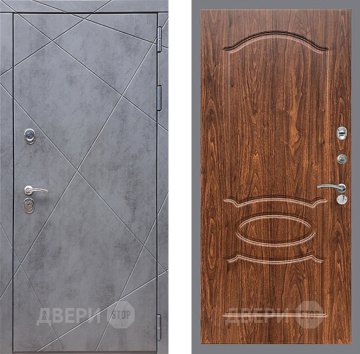 Входная металлическая Дверь Стоп Лучи ФЛ-128 орех тисненый в Жуковский