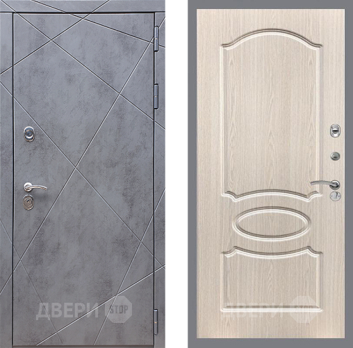 Входная металлическая Дверь Стоп Лучи ФЛ-128 Беленый дуб в Жуковский