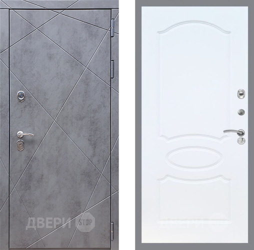 Входная металлическая Дверь Стоп Лучи ФЛ-128 Белый ясень в Жуковский