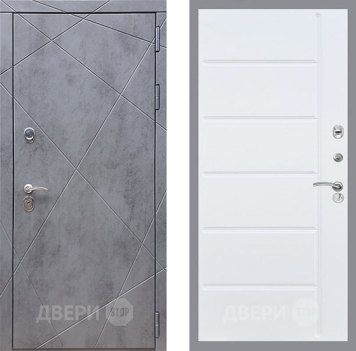 Входная металлическая Дверь Стоп Лучи ФЛ-102 Белый ясень в Жуковский