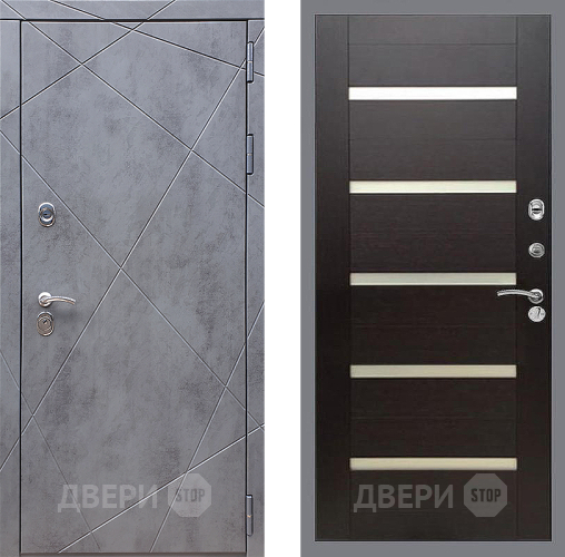 Входная металлическая Дверь Стоп Лучи СБ-14 венге поперечный в Жуковский