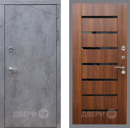 Входная металлическая Дверь Стоп Лучи СБ-14 Орех бренди в Жуковский