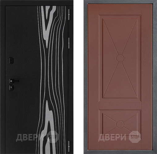 Входная металлическая Дверь Дверной континент ДК-12 ФЛ-617 Ясень шоколадный в Жуковский