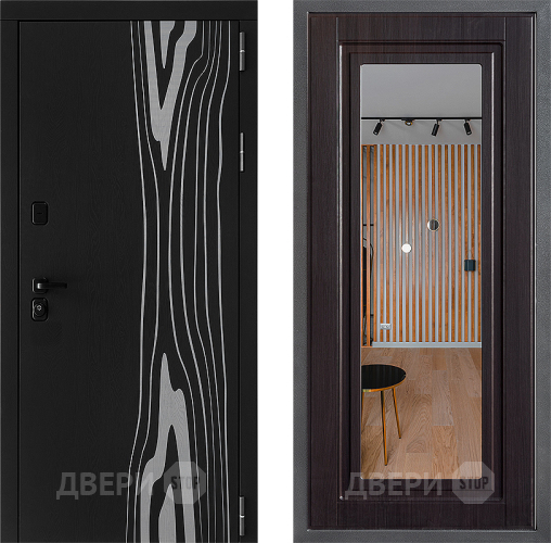 Входная металлическая Дверь Дверной континент ДК-12 ФЛЗ Зеркало Венге в Жуковский
