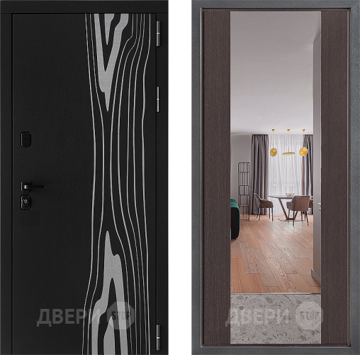 Дверь Дверной континент ДК-12 ФЛЗ-1 Зеркало Венге в Жуковский