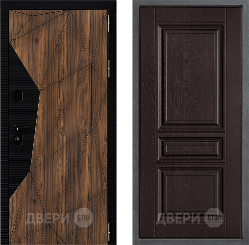 Входная металлическая Дверь Дверной континент ДК-11 ФЛ-243 Дуб шоколадный в Жуковский