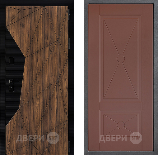 Входная металлическая Дверь Дверной континент ДК-11 ФЛ-617 Ясень шоколадный в Жуковский
